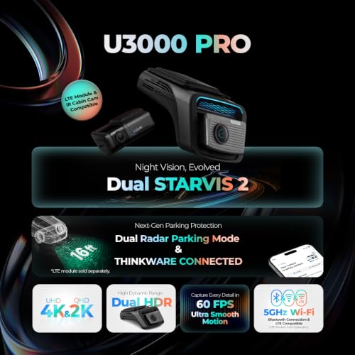 U3000 Pro Dash Cam System Range