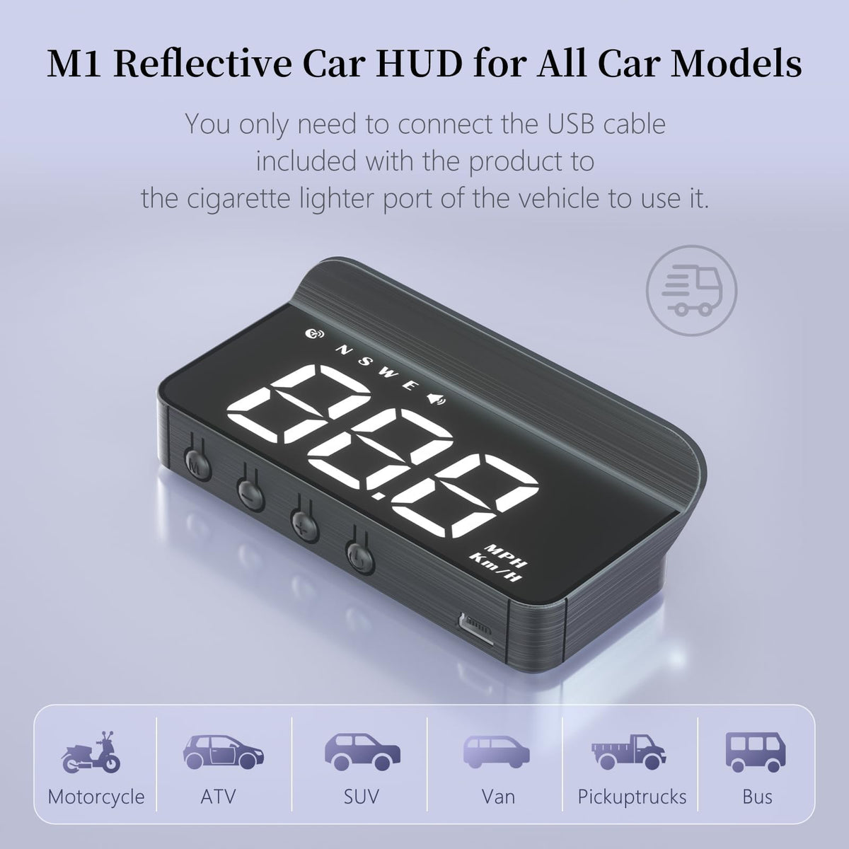 GPS Windshield Speedometer Head-Up Display