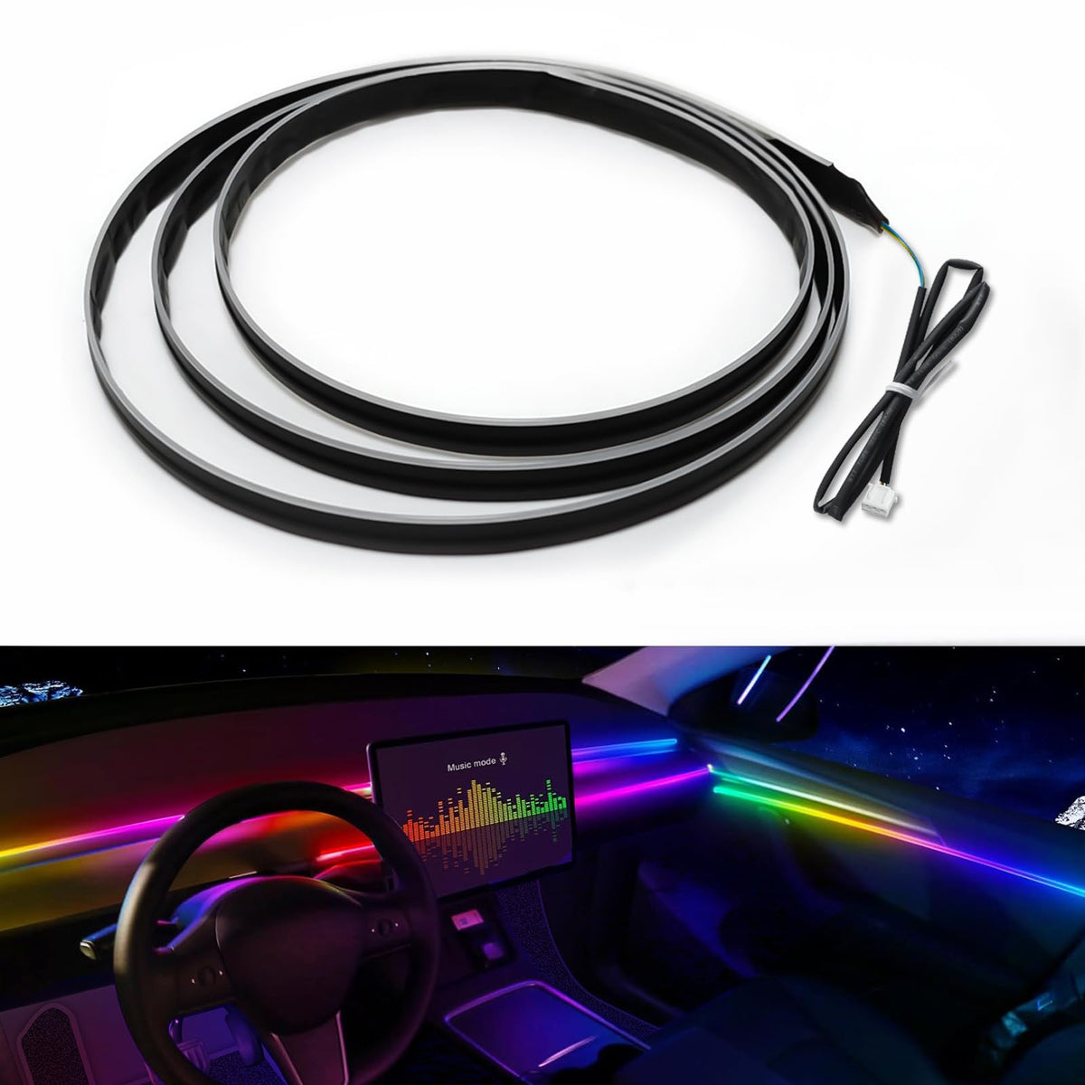 Single-Strip Acrylic Car Ambient Light