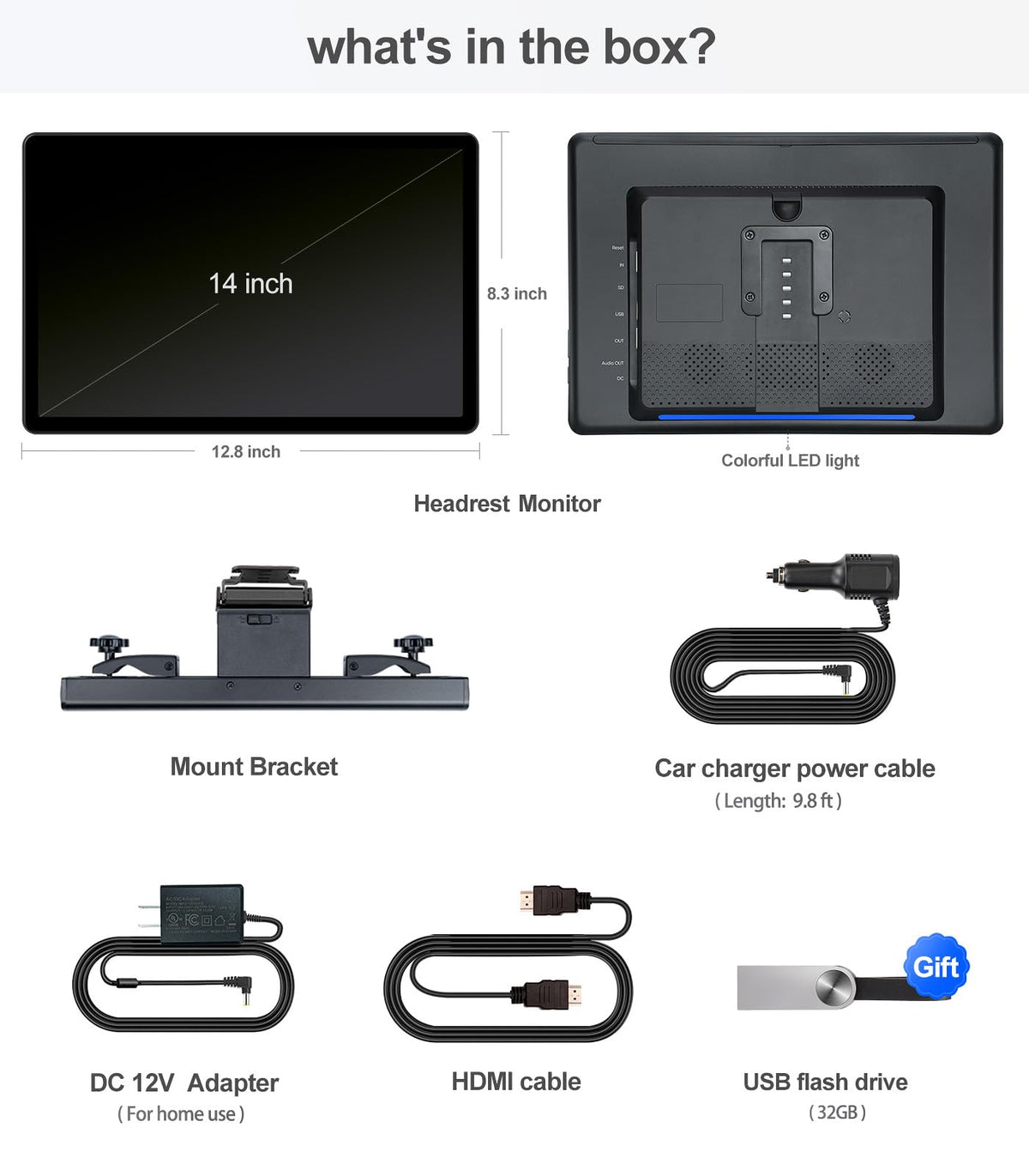 14-Inch Headrest Entertainment Screen