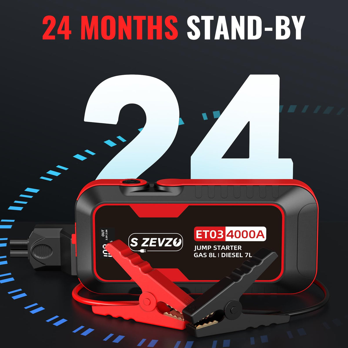 4000A Portable Car Jump Starter