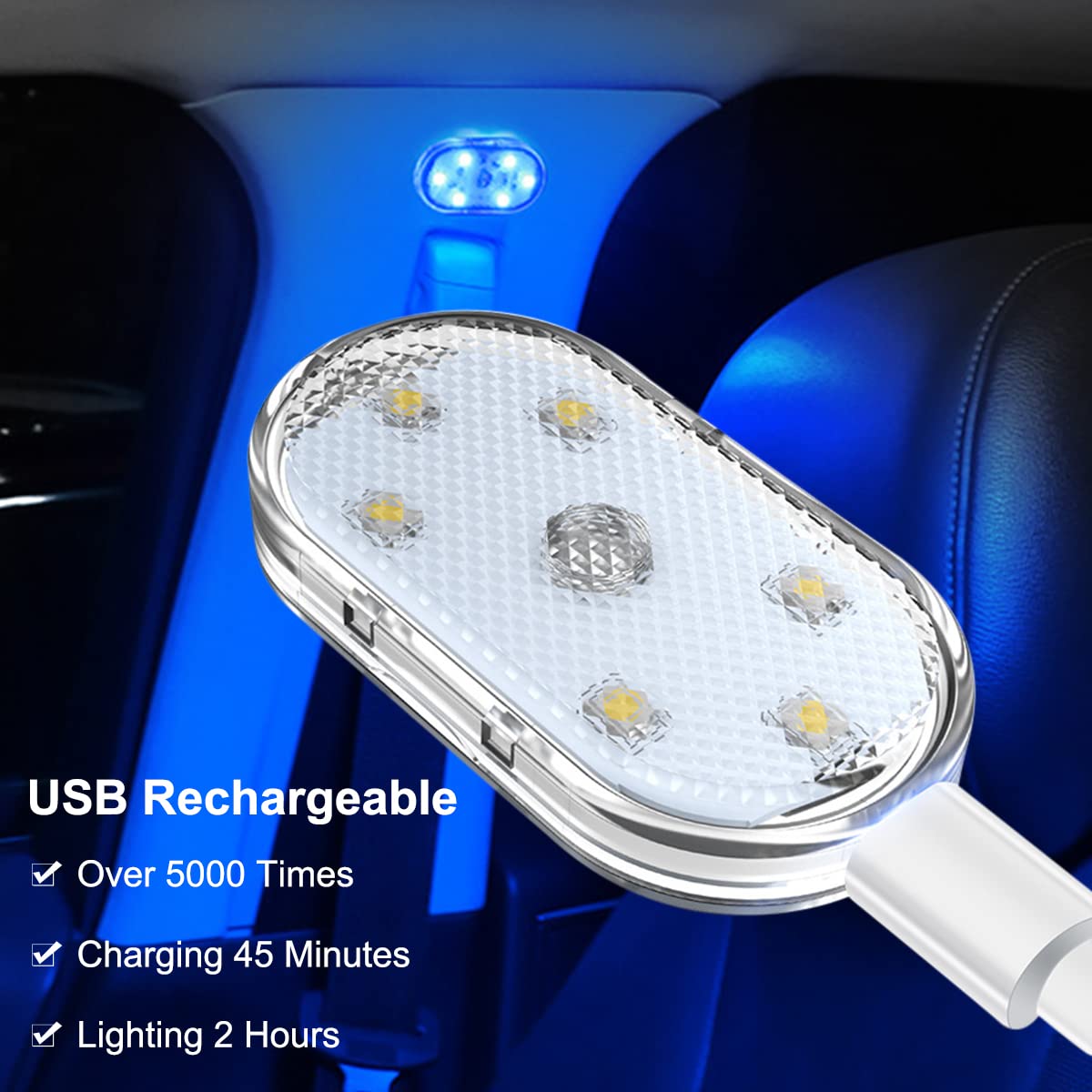 Four-Piece Magnetic Seven-Color Interior Lights