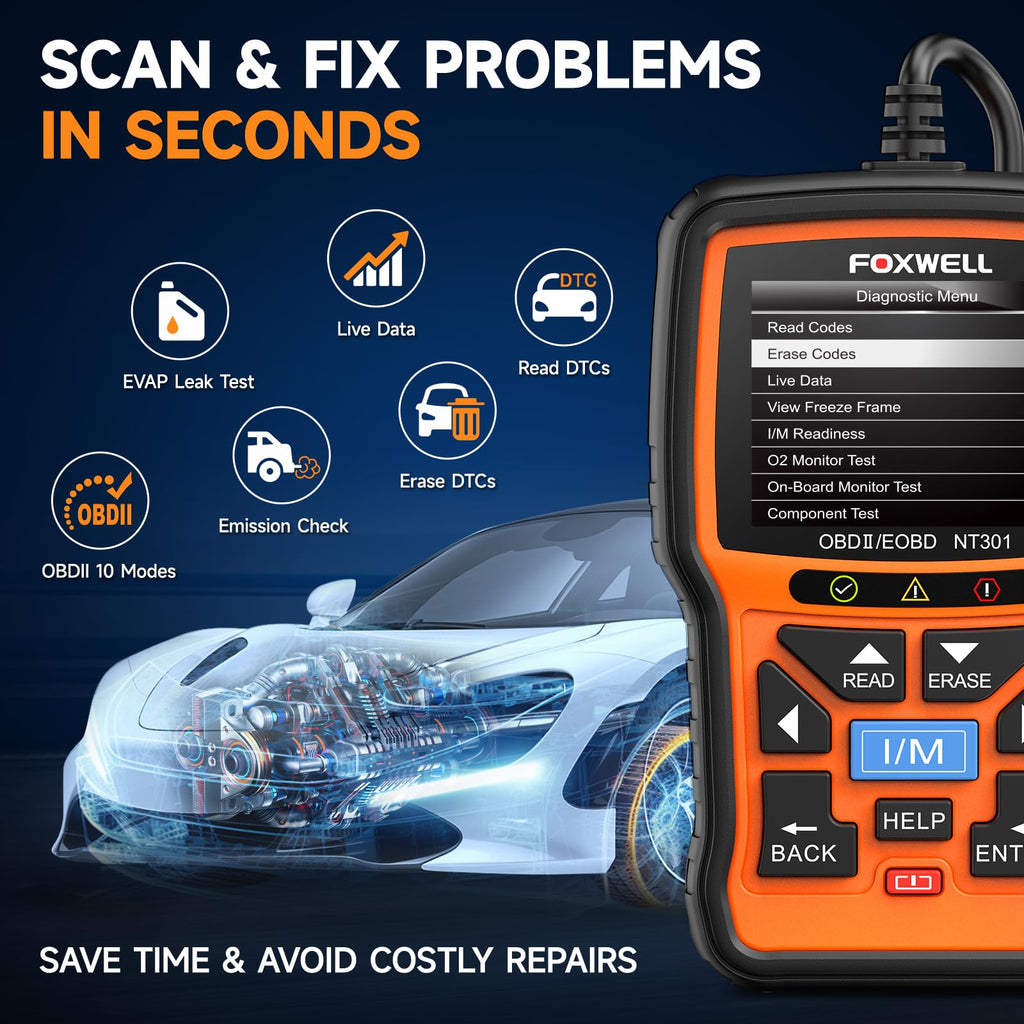 NT301 Live-Data OBD2 Code Reader