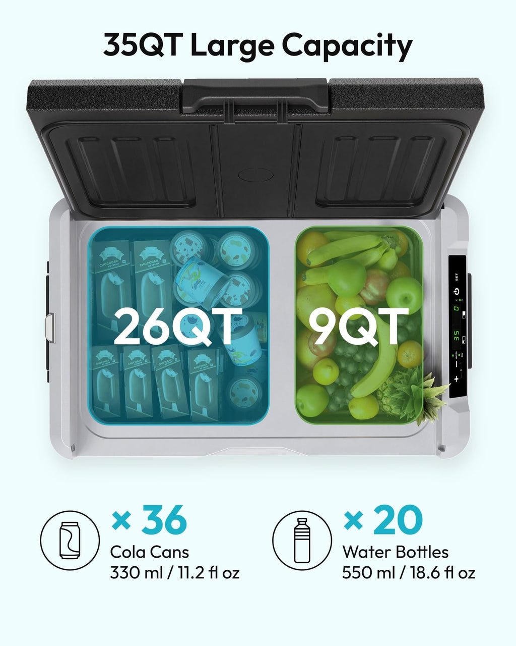 12V Portable Refrigerator and Freezer