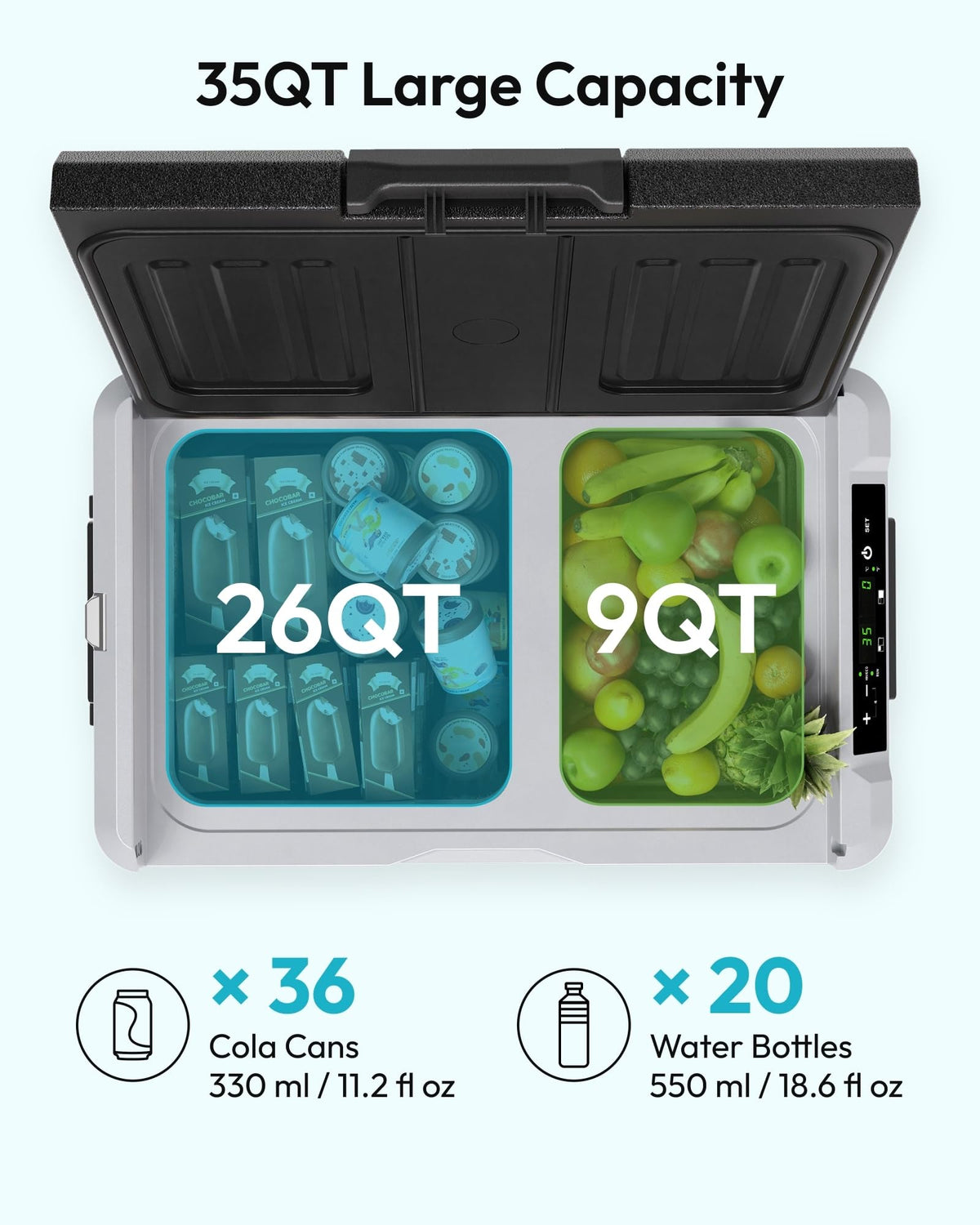 12V Portable Refrigerator and Freezer