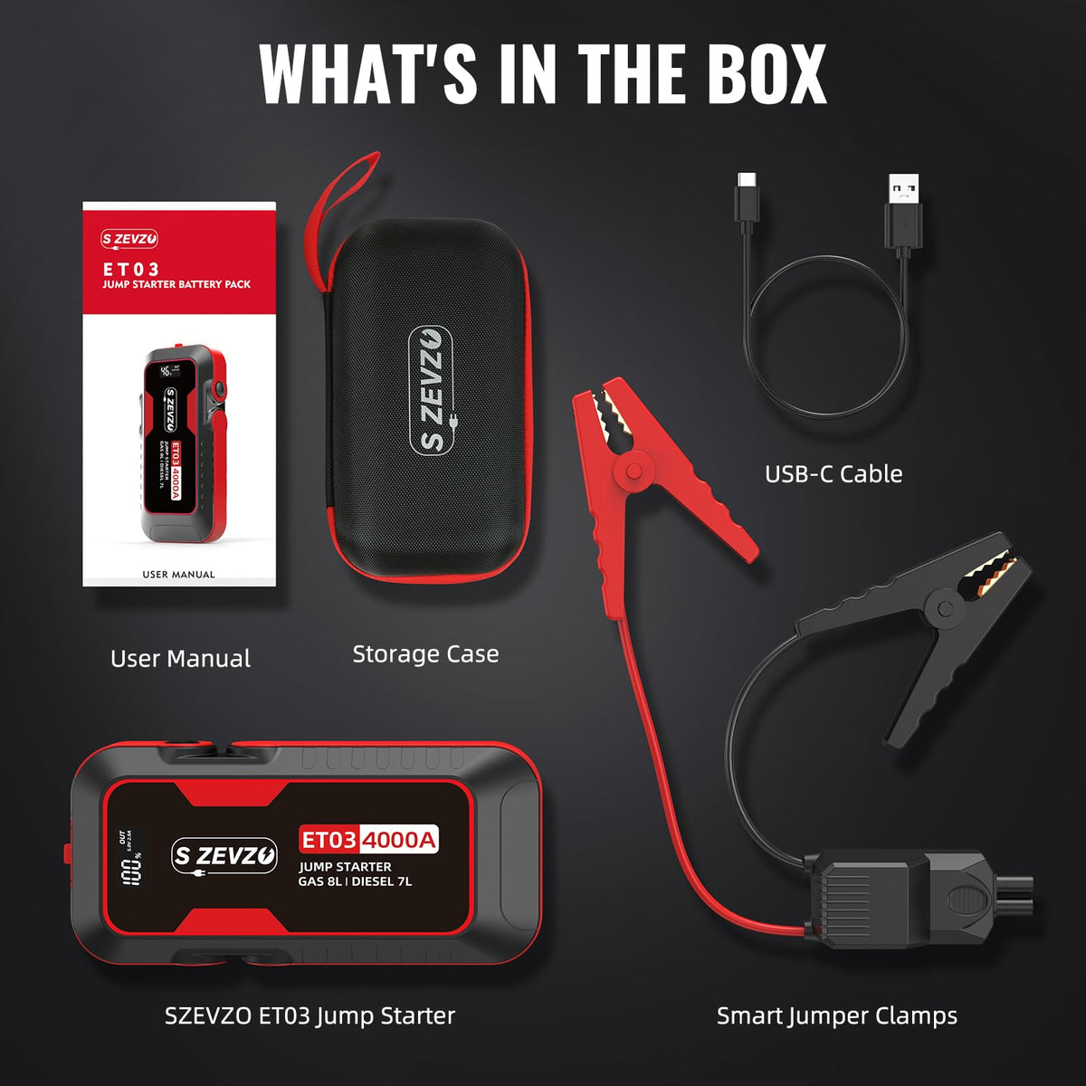4000A Portable Car Jump Starter