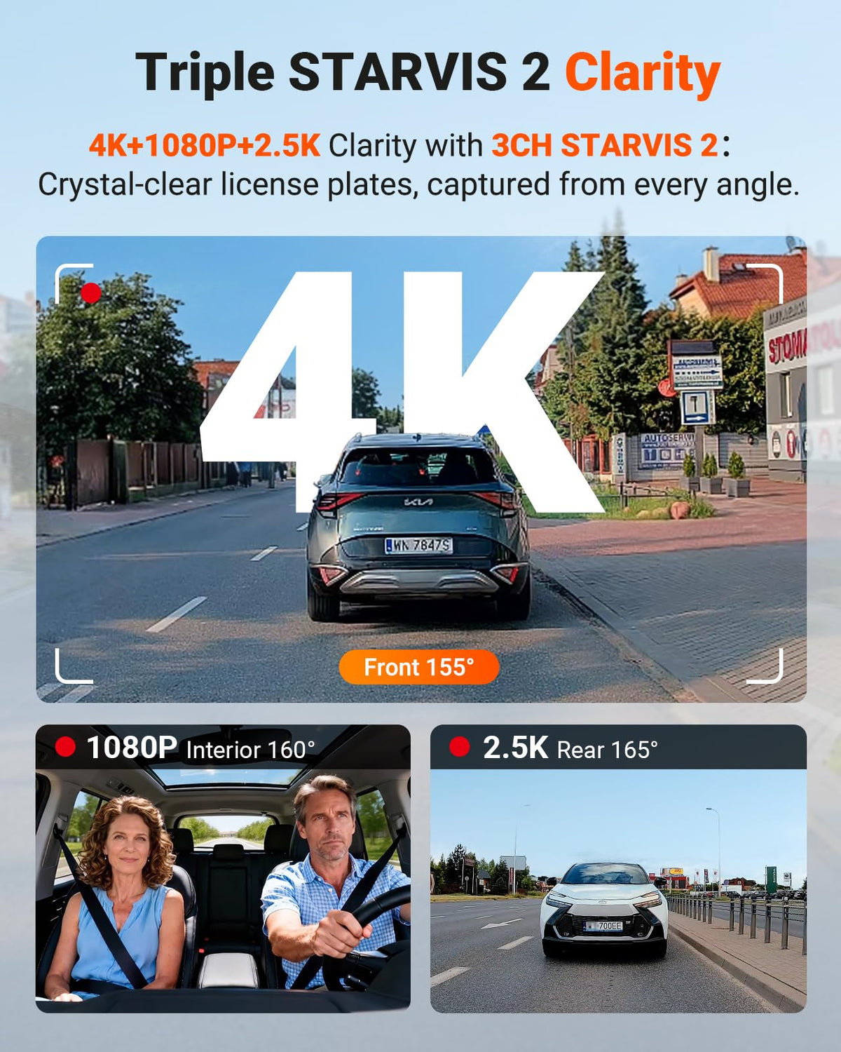 N4 Pro S Three-Channel 4K Dash Cam Bundle