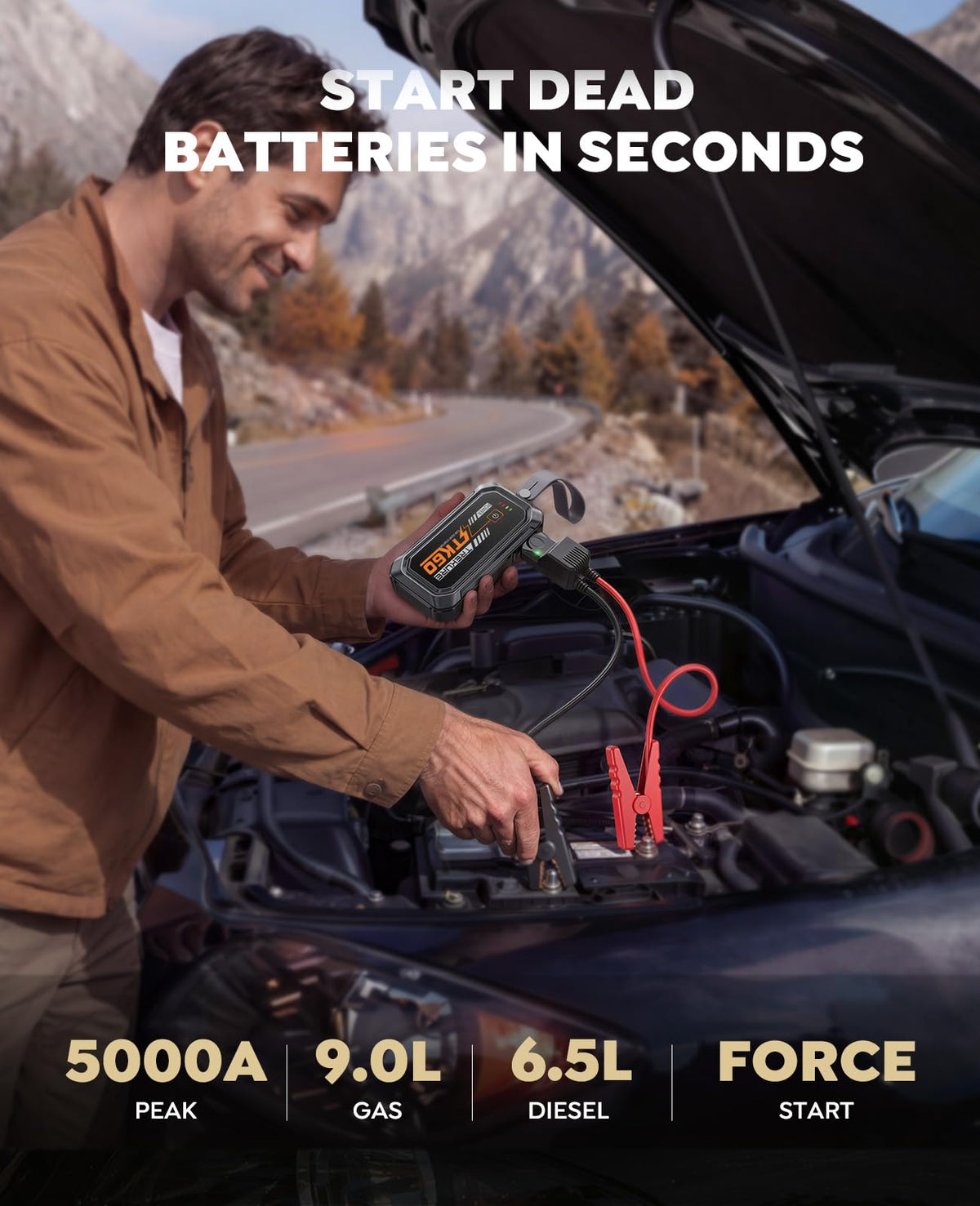 Portable Car Battery Jump Starter