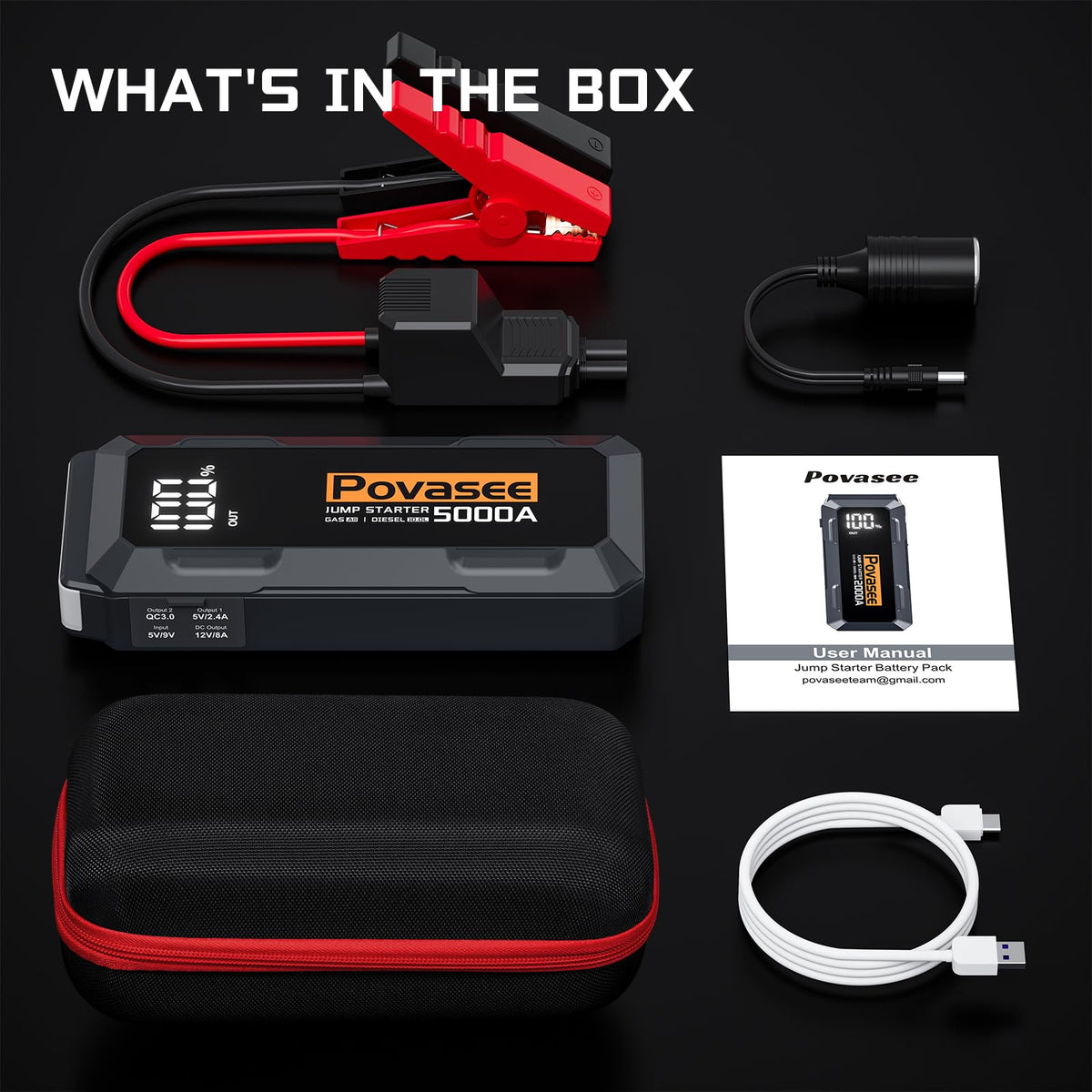 Portable Vehicle Jump Starter Range