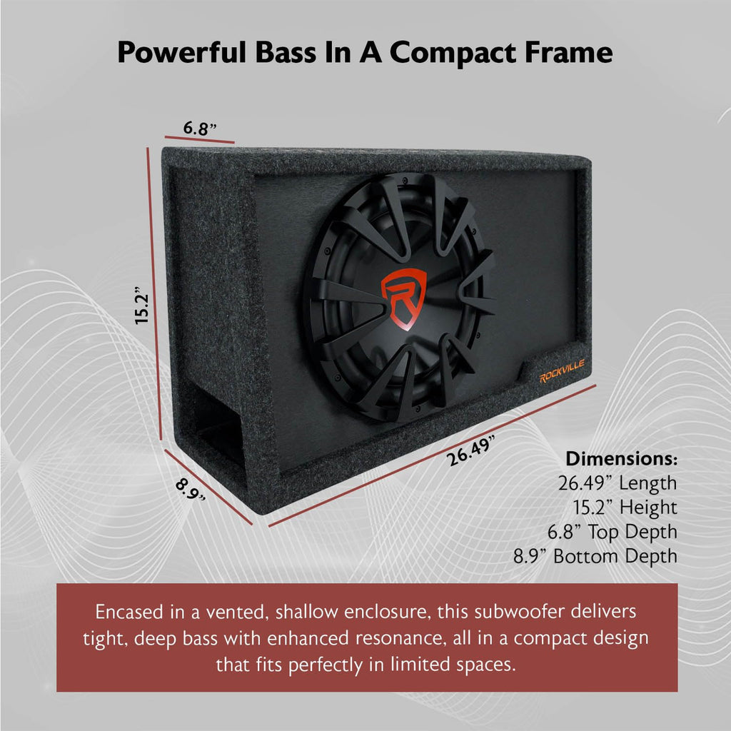 12-Inch Slim Powered Car Subwoofer