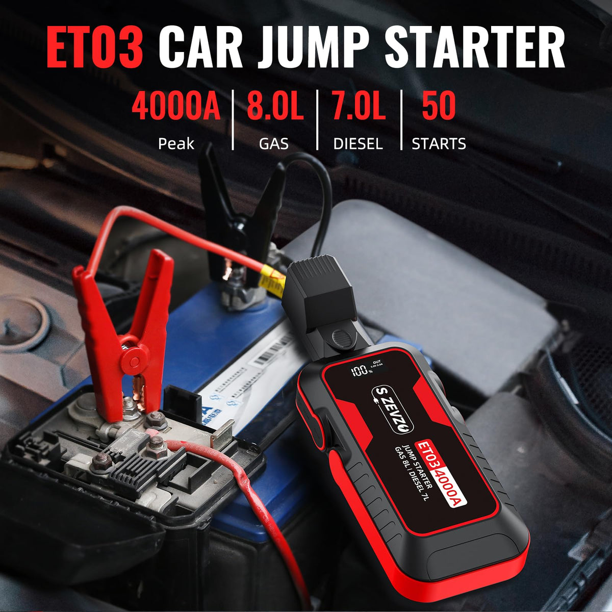 4000A Portable Car Jump Starter