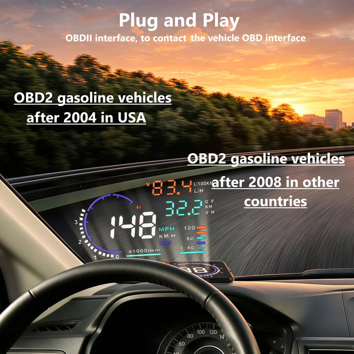5.5-Inch OBD2 Windshield Head-Up Display