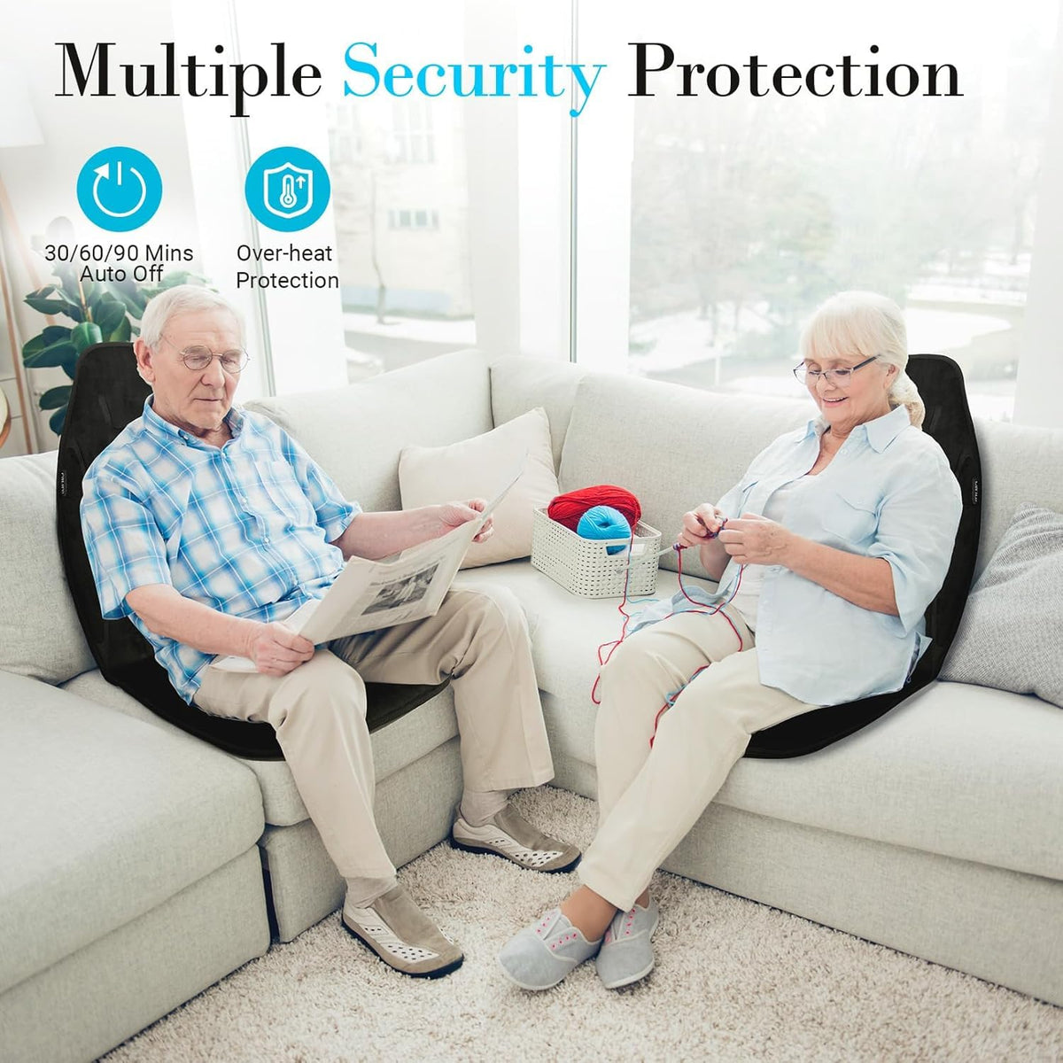 Heated Back Massage Seat Cushion