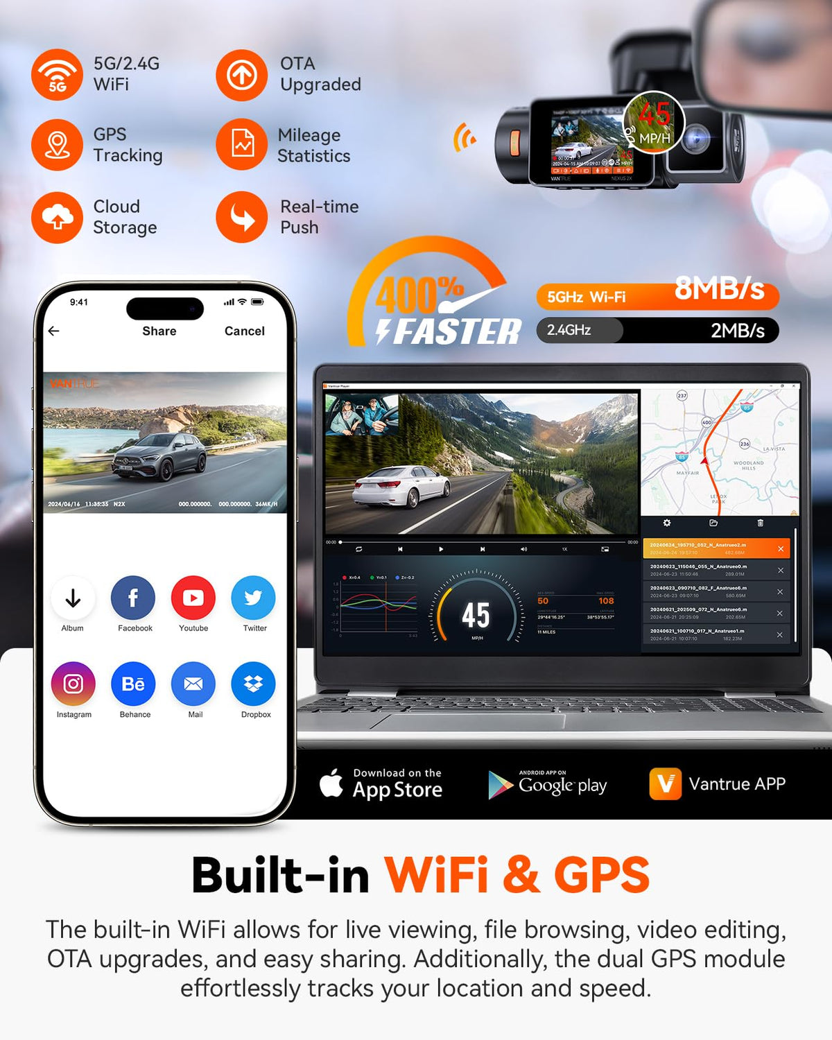 N2X Dual Dash Cam and Hardwire Kit Bundle