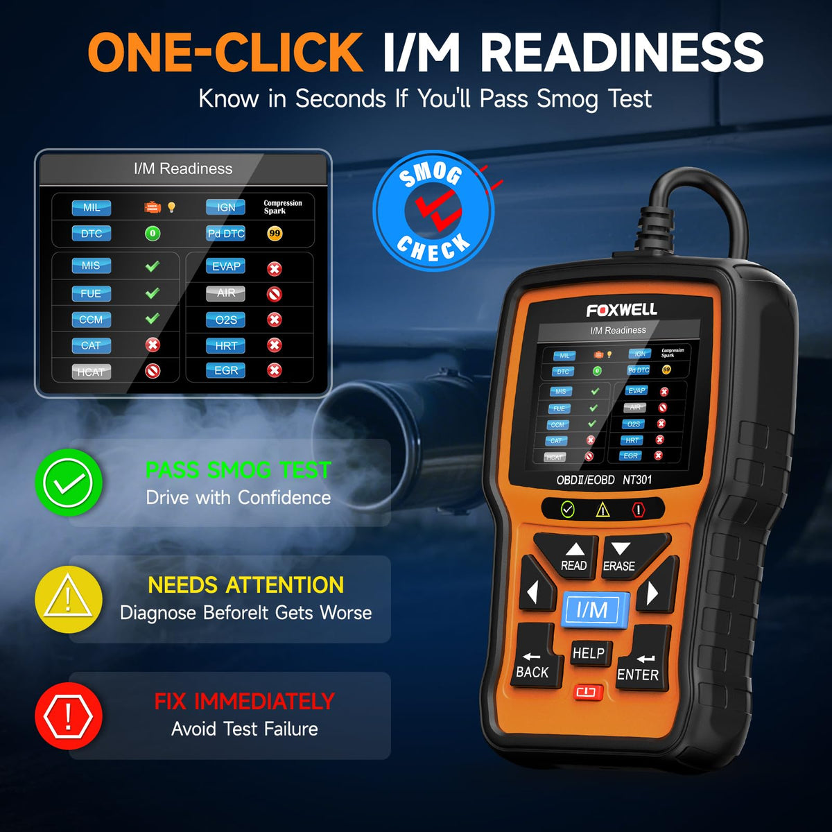 NT301 Live-Data OBD2 Code Reader