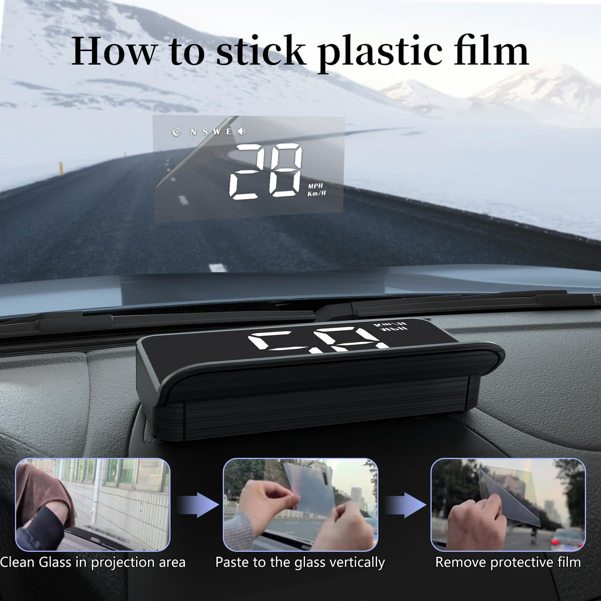 GPS Windshield Speedometer Head-Up Display