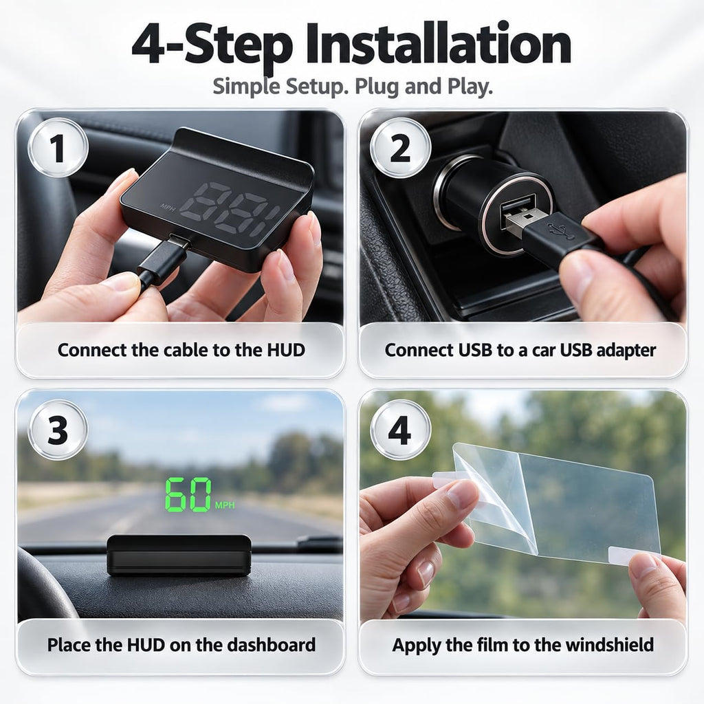 USB GPS and BDS Speedometer HUD