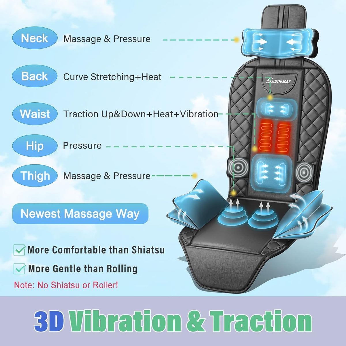 Back Massage Seat Cushion