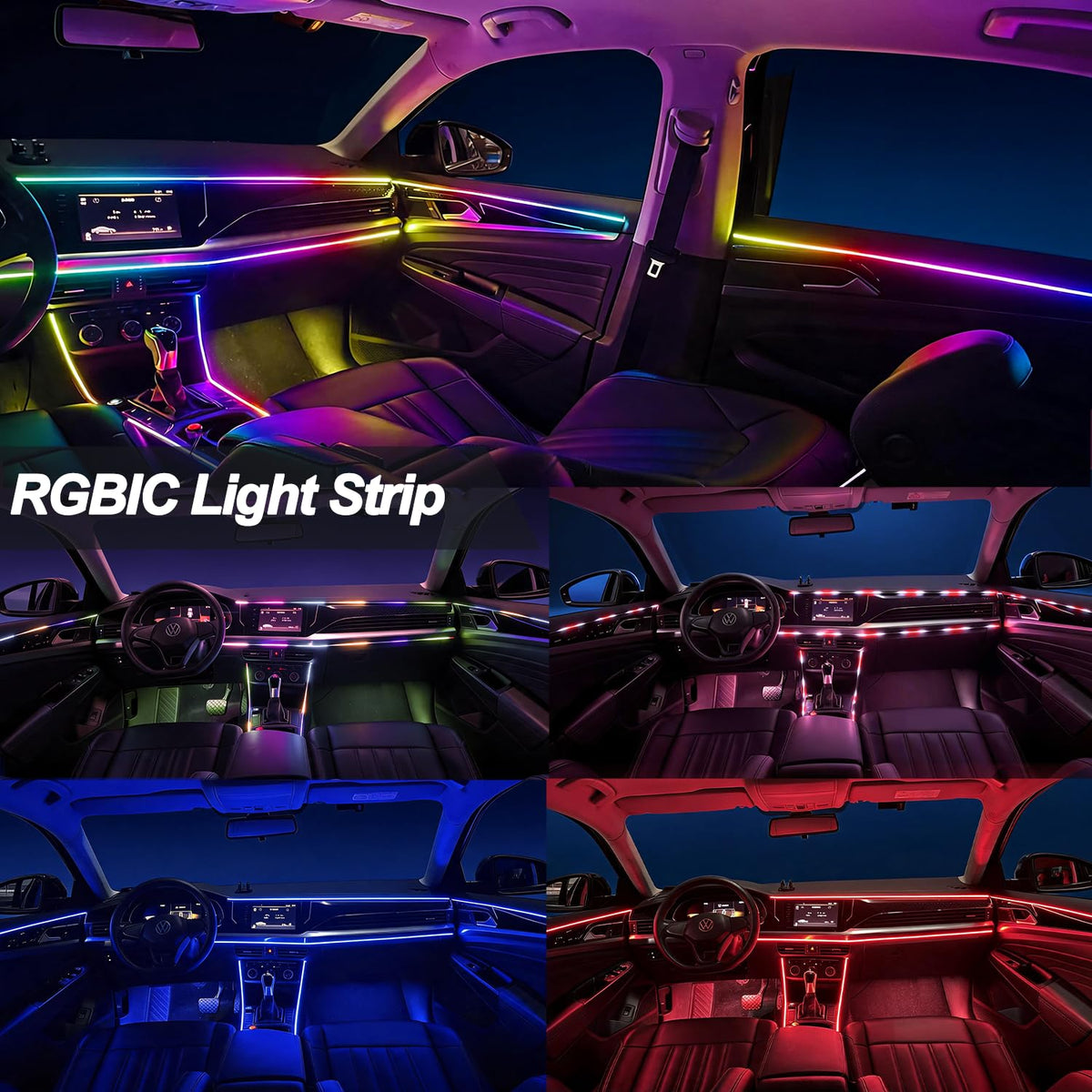 Rainbow-Chasing Acrylic Car LED Light Kit