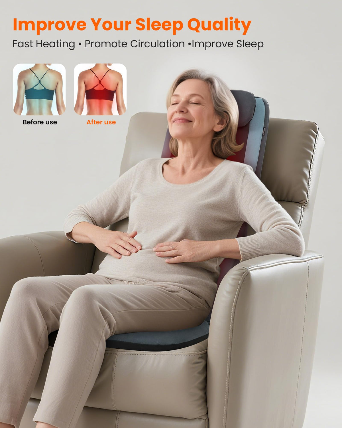 Heated Kneading Massage Chair Pad