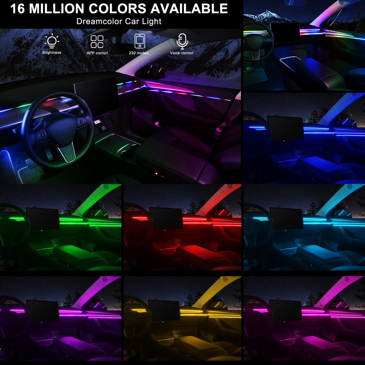 Single-Strip Acrylic Car Ambient Light