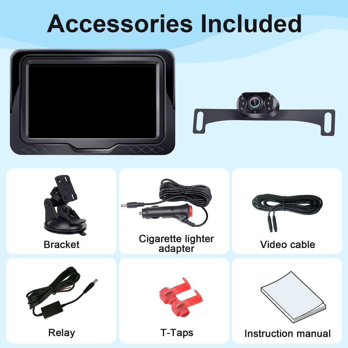 1080P Wired Backup Camera and Monitor Kit