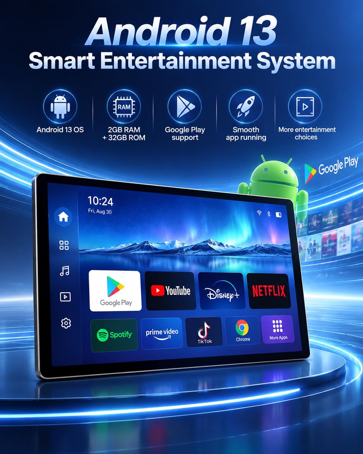 12.5-Inch Android Headrest Monitor