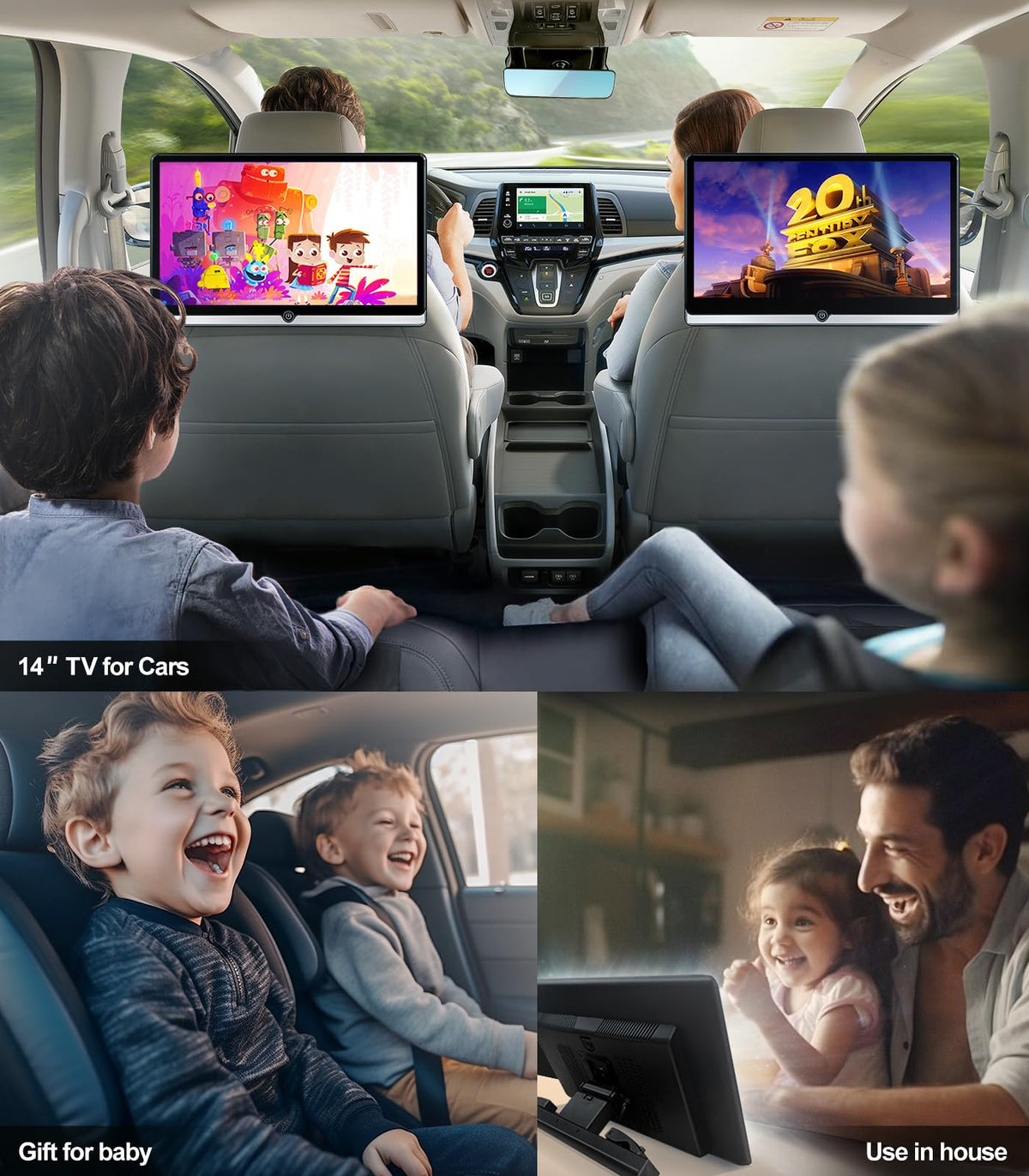 14-Inch Android Rear-Seat Entertainment Monitor