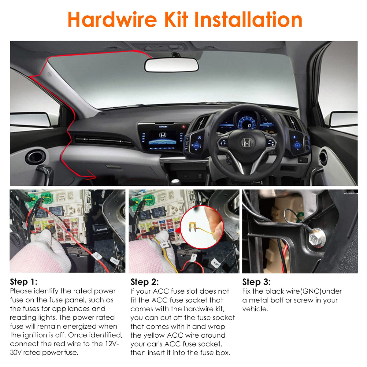 N2X Dual Dash Cam and Hardwire Kit Bundle