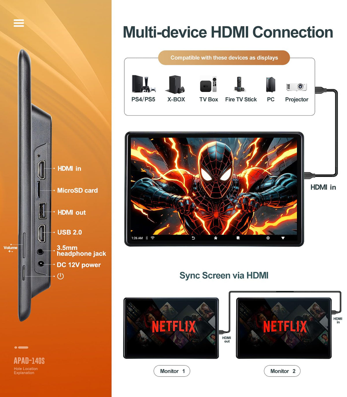 14-Inch Headrest Entertainment Screen
